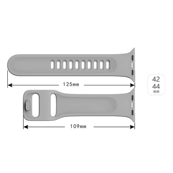 Silikone Rem Apple Watch Ultra 3 49mm Grå