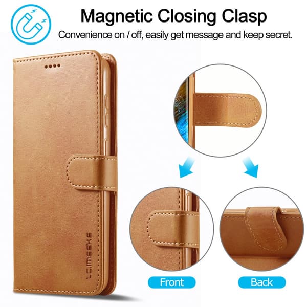 LC.IMEEKE Pungetui Samsung Galaxy S24 Plus Cognac