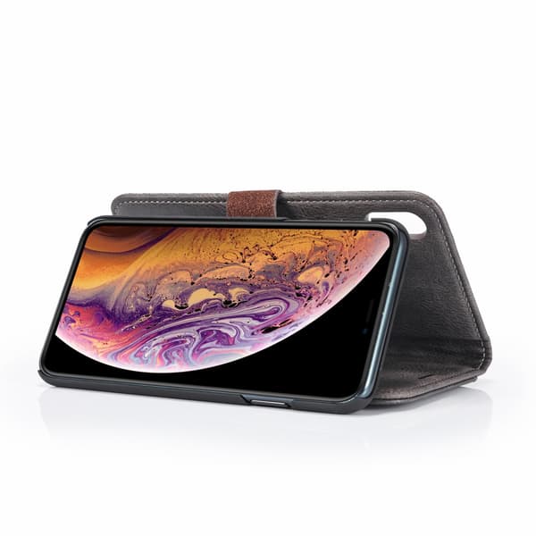 DG.MING 2-i-1 Magnetiskt Plånboksfodral iPhone XS Max Brun
