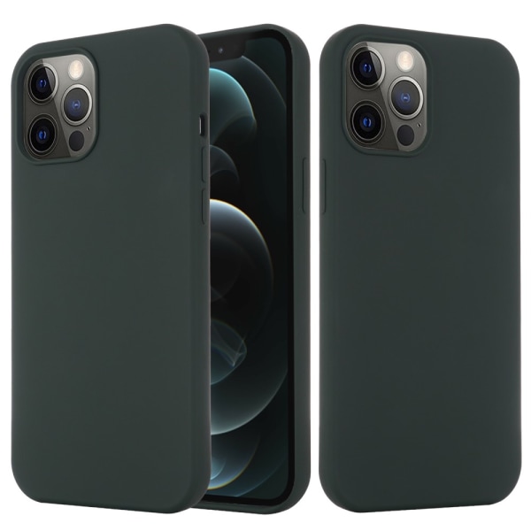 MagSafe silikonikotelo iPhone 12/12 Pro tummanvihreä