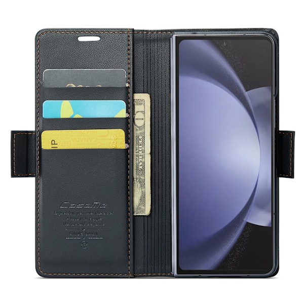 CaseMe Slim Lompakkokotelo RFID-suojalla Samsung Galaxy Z Fold 6 Musta