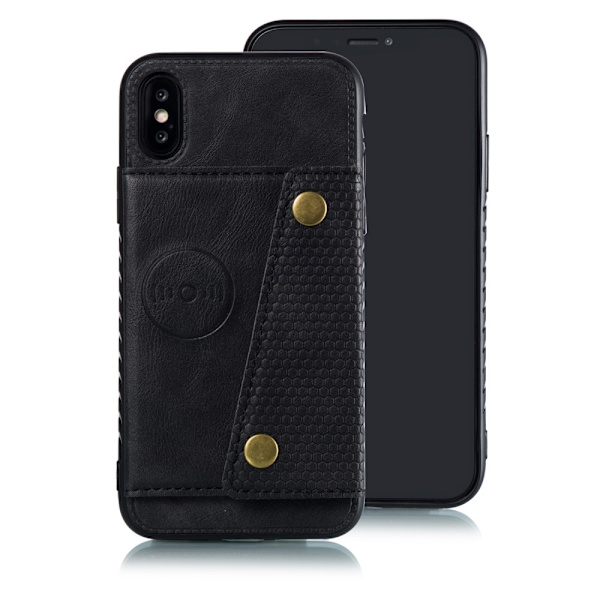 Kotelo lompakolla iPhone X/XS Musta
