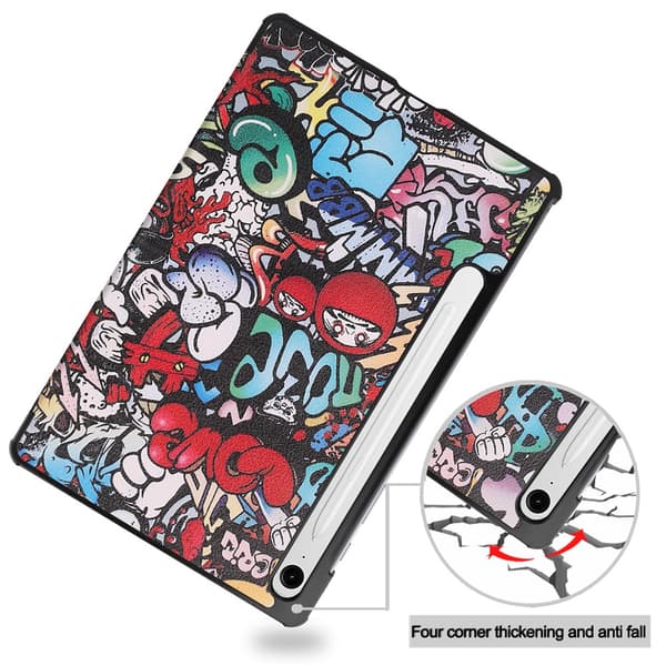 Samsung Galaxy Tab S10 Lite Kotelo Tri-fold Graffiti