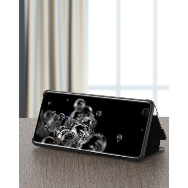 Flip Fodral Med Display Samsung Galaxy S20 Ultra Svart