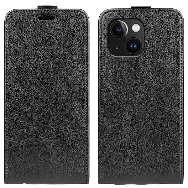 Flip Læderetui iPhone 15 Plus Sort