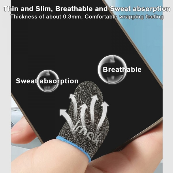 Imak 1 Pair Touch Sweat-Proof Finger Sleeve Touch