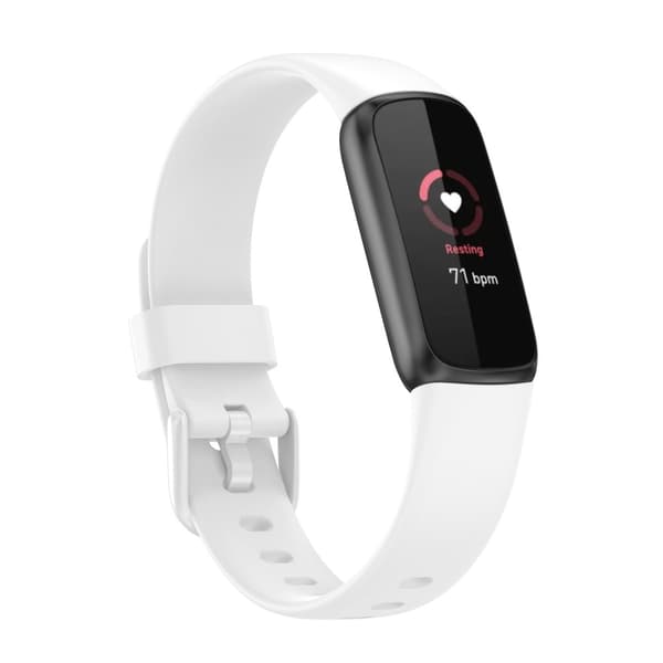 Fitbit Luxe silikonearmbånd i hvid (S)