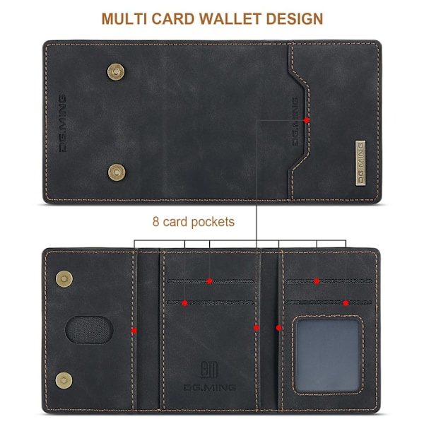 DG.MING 2 i 1 Magnetisk Kortlomme Etui iPhone 11 Sort