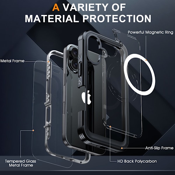 Ultra Full Protection MagSafe Case iPhone 16 Black