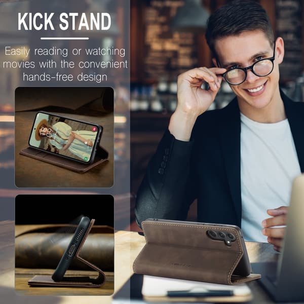 CaseMe Slim Plånboksfodral Samsung Galaxy A36 Brun