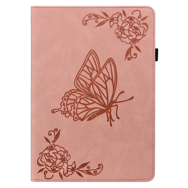 Læderetui iPad 10.9 10. Gen (2022) Sommerfugle Rosa