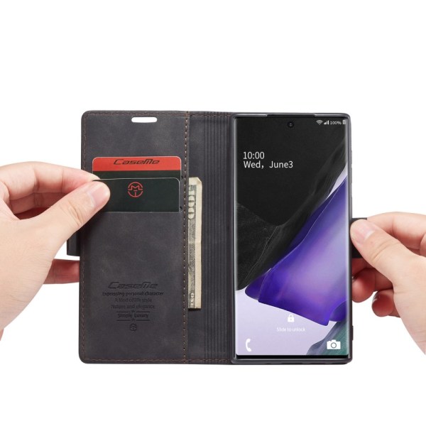 CaseMe Slim Plånboksfodral Galaxy Note 20 Ultra Svart