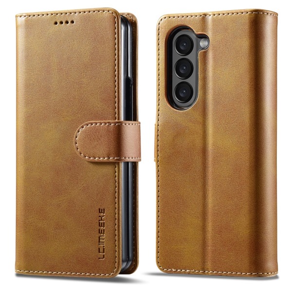 LC.IMEEKE Lompakkokotelo Samsung Galaxy Z Fold 5 Konjakki