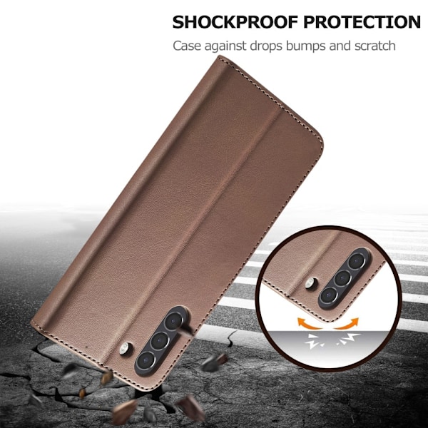 LC.IMEEKE Pungetui Samsung Galaxy S21 FE Brun
