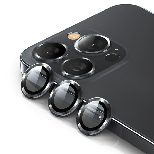 Hat Prince Lens Protector Hærdet Glas iPhone 15 Pro/15 Pro Max Sort