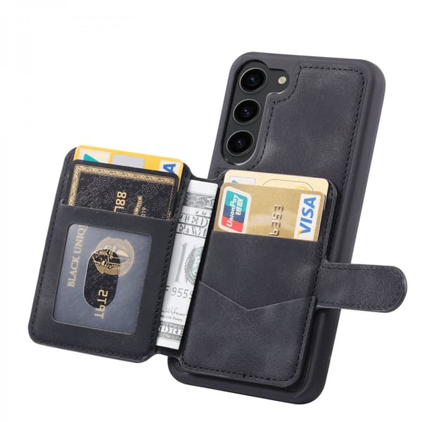 Multi-Slot Skal RFID-beskyttelse Samsung Galaxy S24 Plus Sort