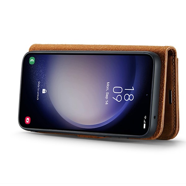 DG.MING 2-in-1 Magneettilompakko Samsung Galaxy S25 Cognac