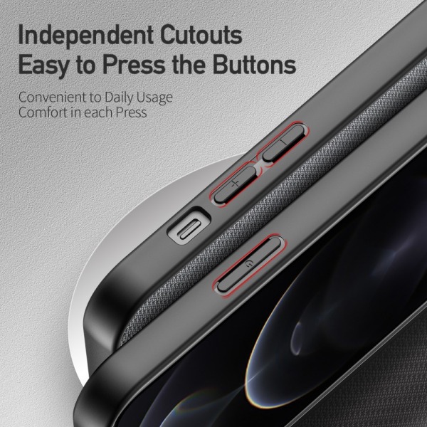 Dux Ducis Fino -sarjan kotelo iPhone 13 Pro Max harmaa