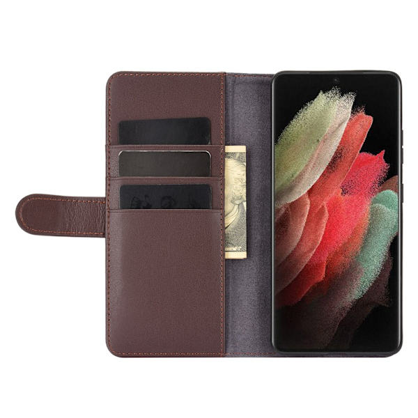 Ægte læderetui Samsung Galaxy S21 Ultra Brun