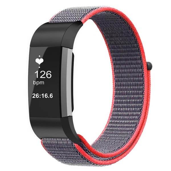 Nylonrem Fitbit Charge 3/4 Rød