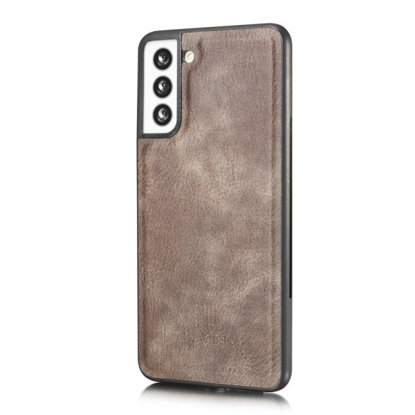 DG.MING 2-in-1 Magnet Wallet Samsung Galaxy S21 Brown