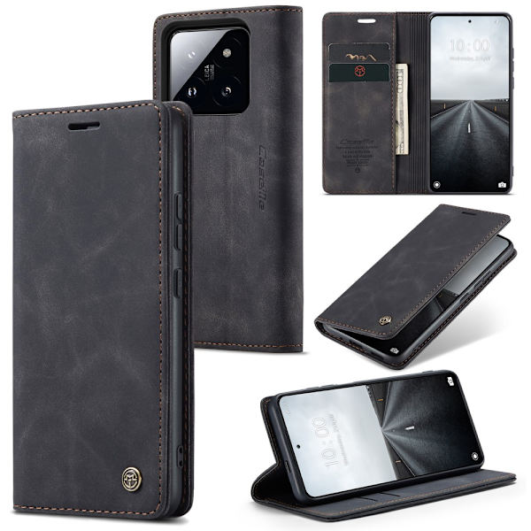 CaseMe Slim Pungetui Xiaomi 14 Pro Sort