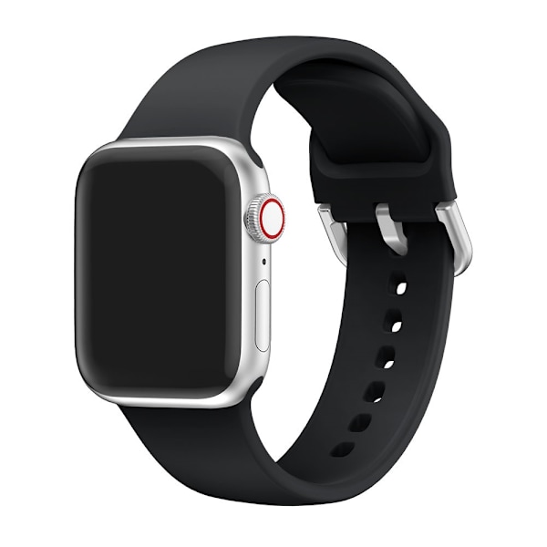 Pehmeä silikoniranneke Apple Watch Series 10 42mm Musta