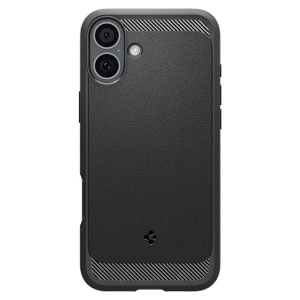 Spigen iPhone 16 Cover Rugged Armor MagSafe Sort