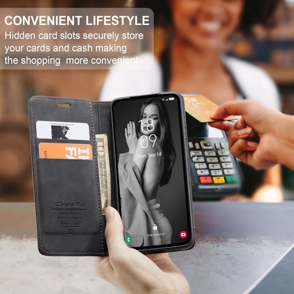 CaseMe Slim Pungetui Samsung Galaxy A35 Sort