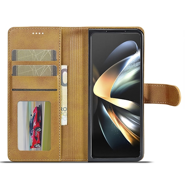 LC.IMEEKE Plånboksfodral Samsung Galaxy Z Fold 6 Cognac
