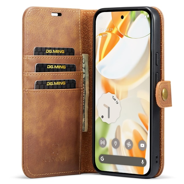 DG.MING 2-in-1 Magnet Wallet Google Pixel 9 Cognac