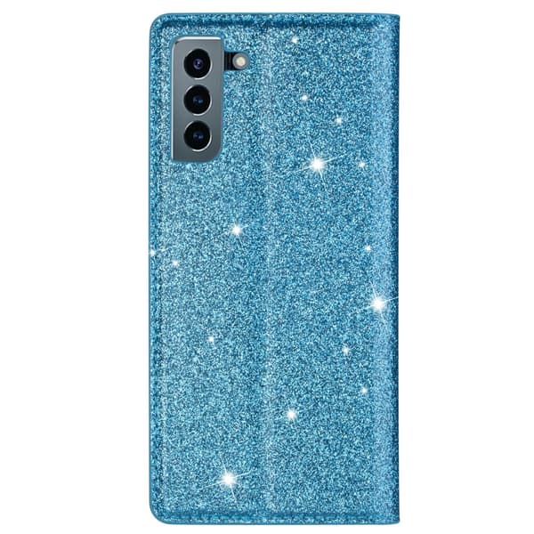 Glitter Pungetui Samsung Galaxy S22 Blå