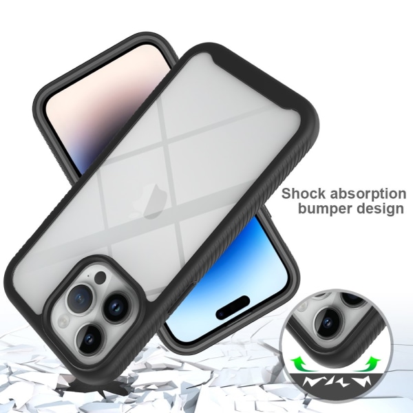 360 Full Cover Edge -kotelo iPhone 15 Pro Black