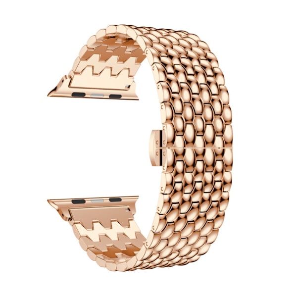 Metalrem i sommerfuglespænde til Apple Watch 41mm Series 9 Rosaguld