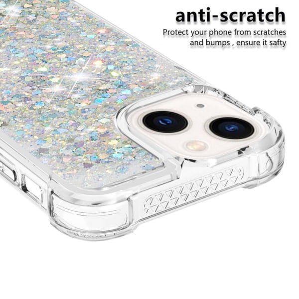 Glitter Bling TPU Case iPhone 15 Plus Silver
