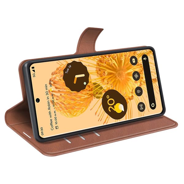 Plånboksfodral Läder Google Pixel 7 Pro Brun