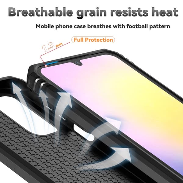 Hybrid Cover Samsung Galaxy A26 Ring + Kamerabeskyttelse Sort
