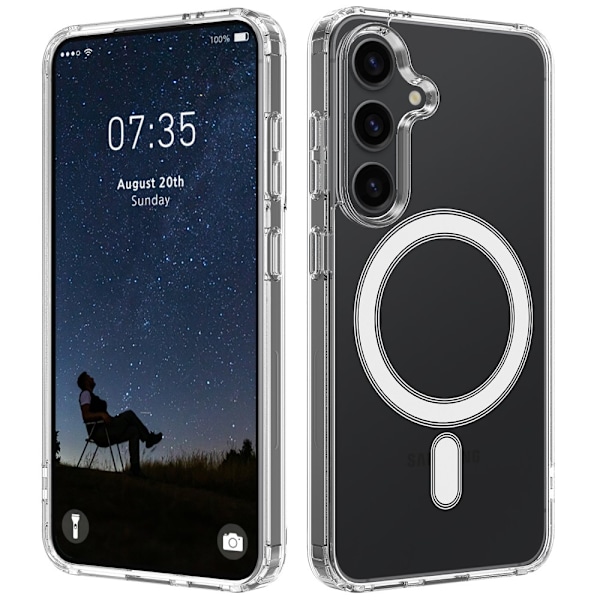 MagSafe-kuori Samsung Galaxy S25 Plus:lle, läpinäkyvä