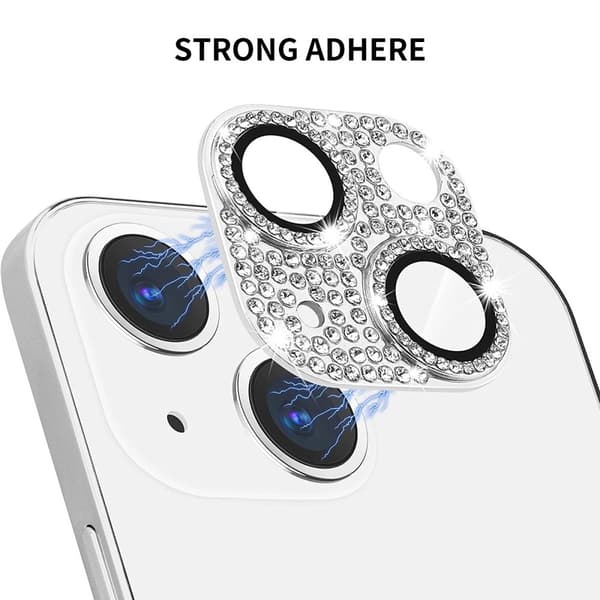 Hat Prince Glitter Kamerabeskyttelse Aluminium iPhone 15/iPhone 15 Plu