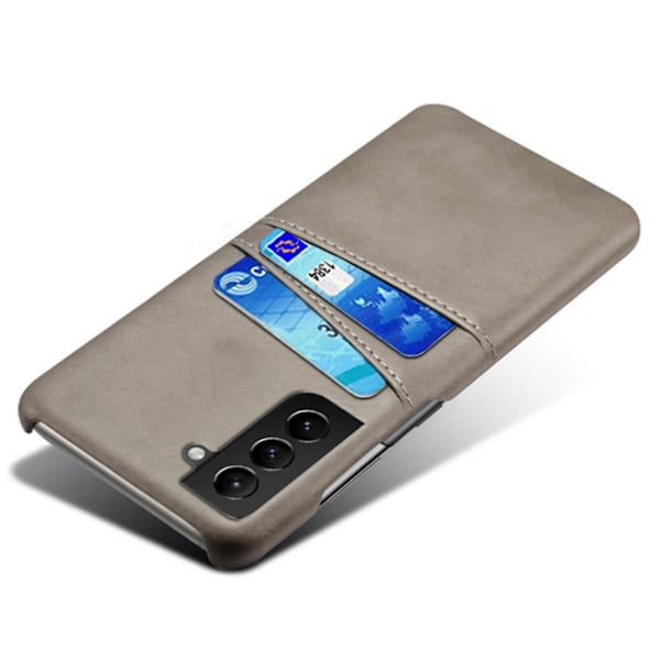 Läderskal Kortfack Samsung Galaxy S22 Plus Grå