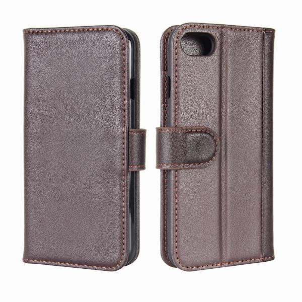 Ægte læder etui iPhone 7/8/SE Brun
