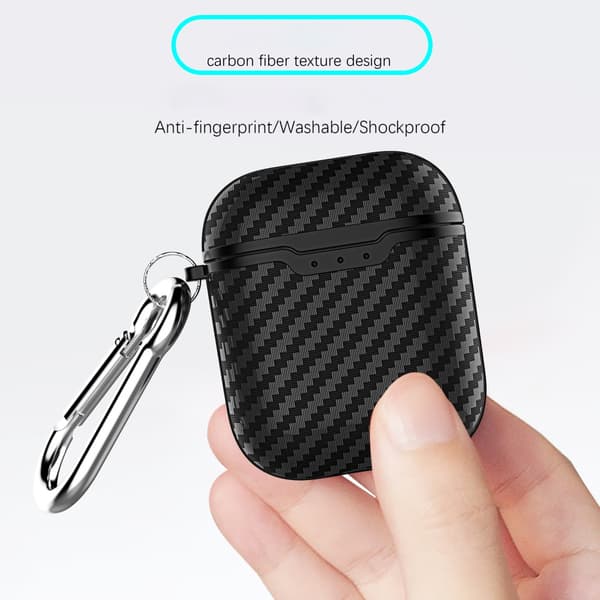 Carbon Etui Apple AirPods Sort