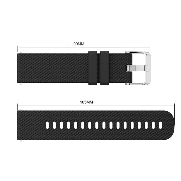Silikonearmbånd Samsung Galaxy Watch 42mm Sort