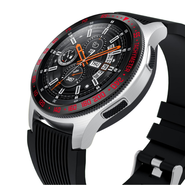 Kehysrengas Galaxy Watch 46mm musta/punainen