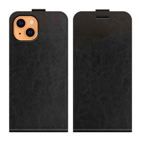 Kääntökuori Nahka iPhone 13 Musta