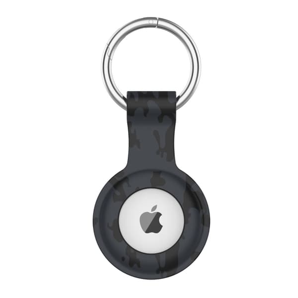 Apple AirTag Hållare Silikon Kamouflage Grå