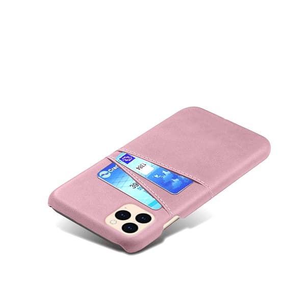 Nahkainen korttikotelo iPhone 12/12 Prolle, vaaleanpunainen