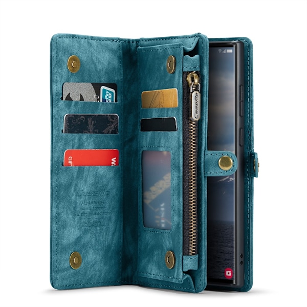 CaseMe Multi-Slot 2 i 1 Pungetui Galaxy S25 Ultra Blå