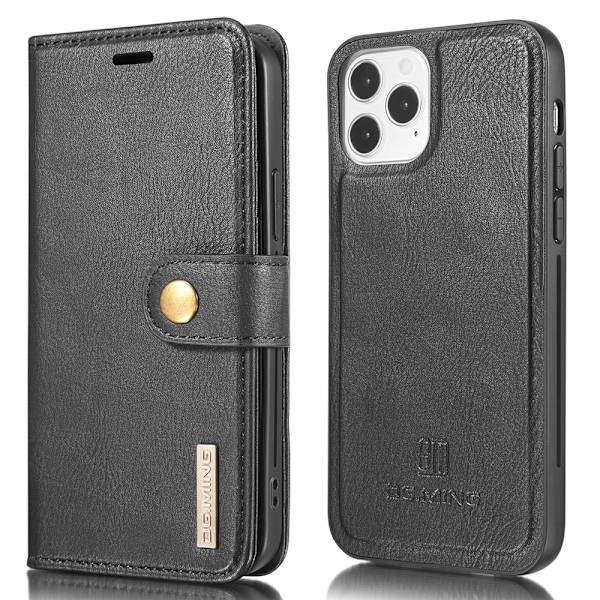 DG.MING 2-in-1 Magnet Plånbok iPhone 13 Mini Musta