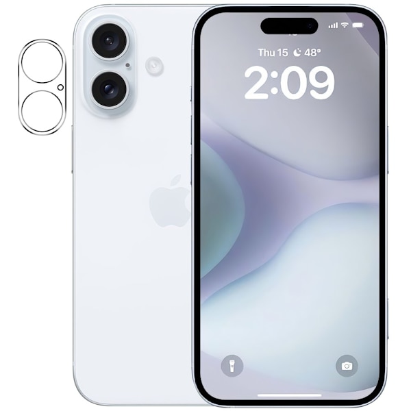 Linsebeskyttelse iPhone 16 Plus Hærdet Glas